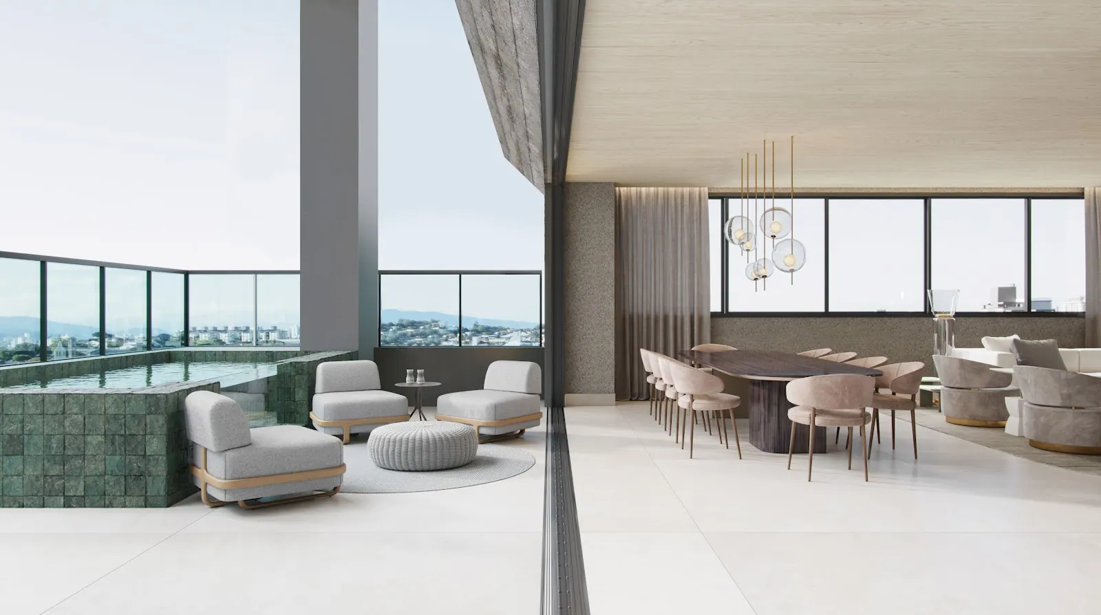 Living do apartamento do City Legacy